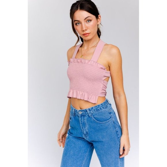 LE LIS SMOCKED WOMEN'S TANK TOP - Picture 1 of 8